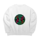 ﾈﾓﾌｨﾗのタツノオトシゴ 曼荼羅 陰陽 Big Crew Neck Sweatshirt