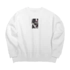 メカニカルシンセゾンビオンラインのメカニカルシンセゾンビガールのイラストのグッズ Big Crew Neck Sweatshirt