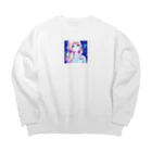 the blue seasonのアクエリアス Big Crew Neck Sweatshirt