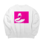 サブカルビジネスセンター尼崎の紫の柔肌 Big Crew Neck Sweatshirt