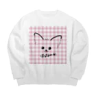 merongのぱぴよん♡ギンガム Big Crew Neck Sweatshirt