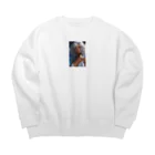 YuzuKiの黒ギャルちゃん Big Crew Neck Sweatshirt