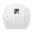 inbushiのかわいい犬 Big Crew Neck Sweatshirt