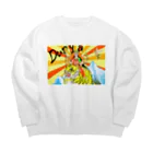 honhon180のドゥルガー女神 Big Crew Neck Sweatshirt