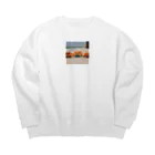 おしゃれイラストグッズ販売所の可愛いカニグッズ Big Crew Neck Sweatshirt