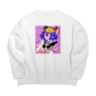 _a888popuriのサイケキュート Big Crew Neck Sweatshirt