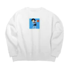 IOSUKEのバスケットくん Big Crew Neck Sweatshirt