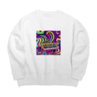 stugio_kの鮮やかなピアノ柄 Big Crew Neck Sweatshirt