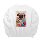 LEONのWe♥PUG　色彩（パグ大好き！） Big Crew Neck Sweatshirt