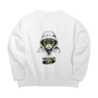 geshicoのcat ハッカー　 Big Crew Neck Sweatshirt