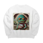 献血するドラキュラの宇宙人シリーズ Big Crew Neck Sweatshirt