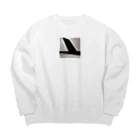 ラクダッピーのゲルハルトリヒター風　モノクロの世界 Big Crew Neck Sweatshirt