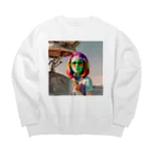 献血するドラキュラの宇宙人シリーズ Big Crew Neck Sweatshirt