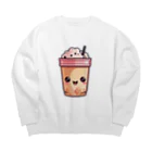 Vasetti_pressのタピオカミルクティー Big Crew Neck Sweatshirt