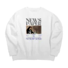 show.のNEWS PAPER Big Crew Neck Sweatshirt