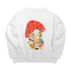 MangMARUのキノコ少女 Big Crew Neck Sweatshirt