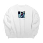 toukainogennの星に向かって Big Crew Neck Sweatshirt