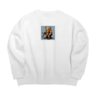 cunissaのドット絵バイキング Big Crew Neck Sweatshirt