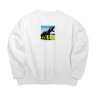 サウルス工房のティラノサウルス Big Crew Neck Sweatshirt