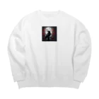 henohenomohejiadのドット絵のホラーなカラス Big Crew Neck Sweatshirt