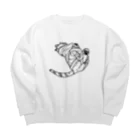 Los animales divinos.のアムールトラA02 Big Crew Neck Sweatshirt