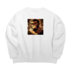 schaalの退屈な類人猿 Big Crew Neck Sweatshirt