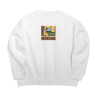 getprizeのドット絵の猫 Big Crew Neck Sweatshirt