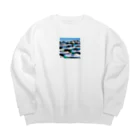 クリエイティブキャンパスマンの海への大冒険 Big Crew Neck Sweatshirt