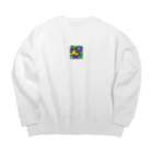 sagimoriのアマガエルのイラストグッズ Big Crew Neck Sweatshirt