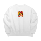 tsukiyachiの秋野菜 Big Crew Neck Sweatshirt