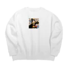 尿蛋白の戦国武将 Big Crew Neck Sweatshirt