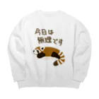 ミナミコアリクイ【のの】の今日は無理【レッサーパンダ】 Big Crew Neck Sweatshirt