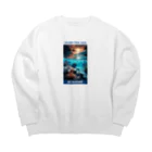 kazu_gの夕暮れの海の底！Under the SEA at sunset Big Crew Neck Sweatshirt