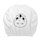 にこにこしろいるか市場 suzuri支店の落下する犬 Big Crew Neck Sweatshirt