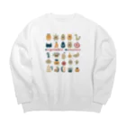 Yaya-rrの野菜の怪物たち Big Crew Neck Sweatshirt