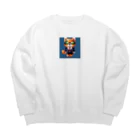 ネコピコshopのスパイ猫 Big Crew Neck Sweatshirt