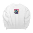 ネコピコshopのアドベンチャーキャット Big Crew Neck Sweatshirt