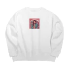 Mi-ko333shopのマイコレクション 美しい女性 Big Crew Neck Sweatshirt