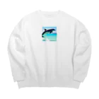 slowlife365のドルフィン Big Crew Neck Sweatshirt