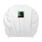 Satochuのハバナブラウン Big Crew Neck Sweatshirt