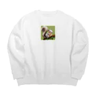 L-USのドット絵のりすくん Big Crew Neck Sweatshirt