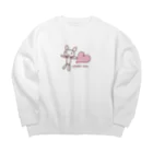 Kanonのうさぎさんとハート Big Crew Neck Sweatshirt