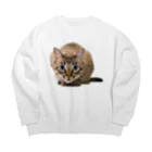 bitpiyoのねこちゃん Big Crew Neck Sweatshirt