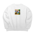 オカメインコのタロのドット絵マイアサウラ Big Crew Neck Sweatshirt