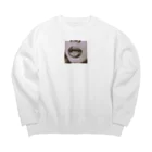 Fusa-Fusa24のくちびるに目が釘付け Big Crew Neck Sweatshirt