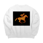 mumusの馬　colorful Big Crew Neck Sweatshirt