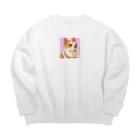 まさのお店の人懐こい犬 Big Crew Neck Sweatshirt