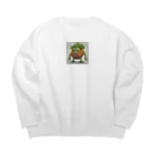 yasu_zatoの野菜の怪物 Big Crew Neck Sweatshirt