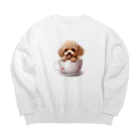 Tiny Cute Crittersのちっちゃいプードル Big Crew Neck Sweatshirt