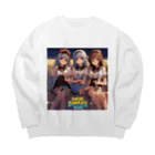 KAZU SHOPの萌え系　癒し女子 Big Crew Neck Sweatshirt